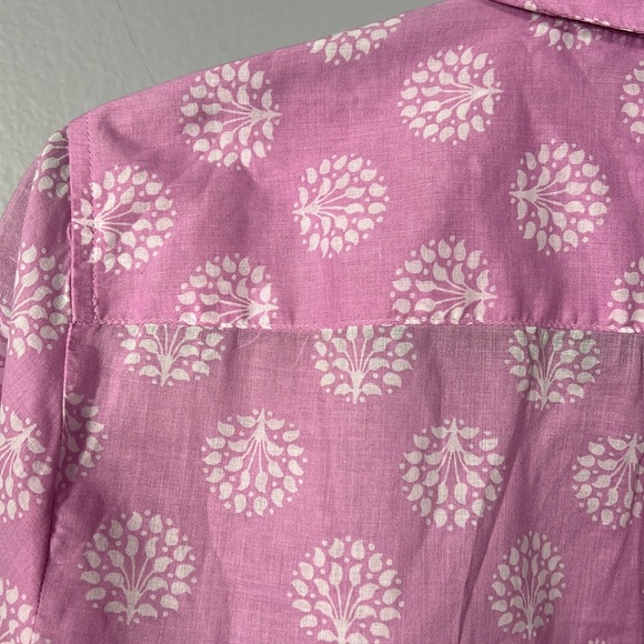 Talbots COTTON BUTTON FRONT SHIRT - TREE OF LIFE sz M - Picture 9 of 11